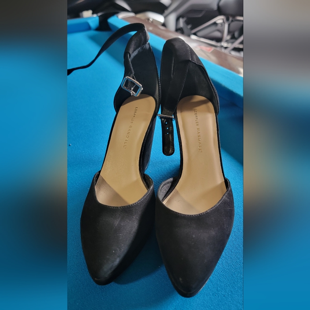 Charles & Keith Black Ankle Strap Heels